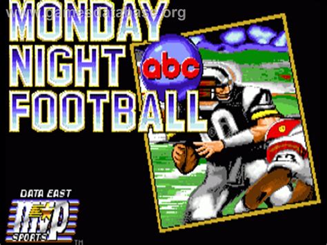 Abc Monday Night Football Commodore Amiga Artwork Title Screen