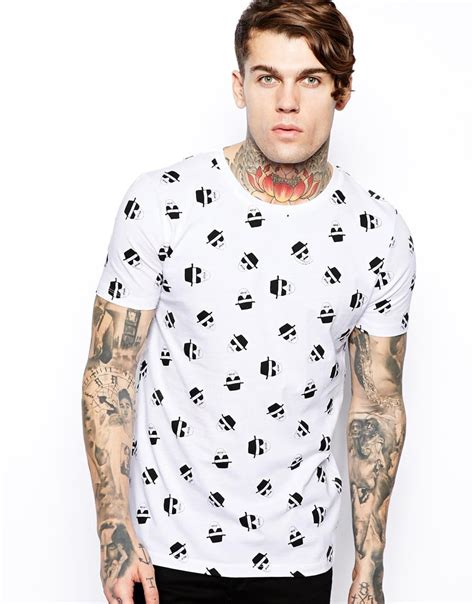 Asos T Shirt With All Over Breaking Bad Print In White For Men Lyst