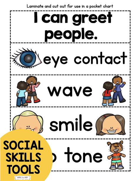 Printable Social Skills Activities For Kids