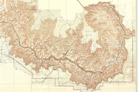 Grand Canyon National Park Topographic Map