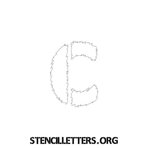 5 Inch Free Printable Individual 238 Woodcut Lowercase Letter Stencils