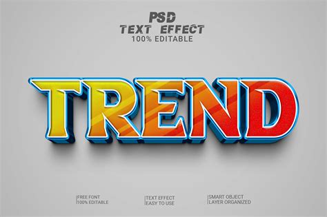 Psd Trend 3d Text Style Effect Graphic By Imamul0 · Creative Fabrica