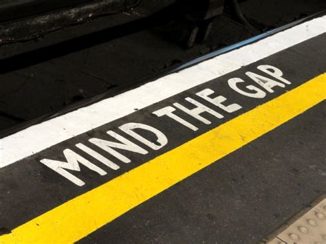 Mind The Gap Sign Verandermanagement Mind The Gap Mindfulness Gap