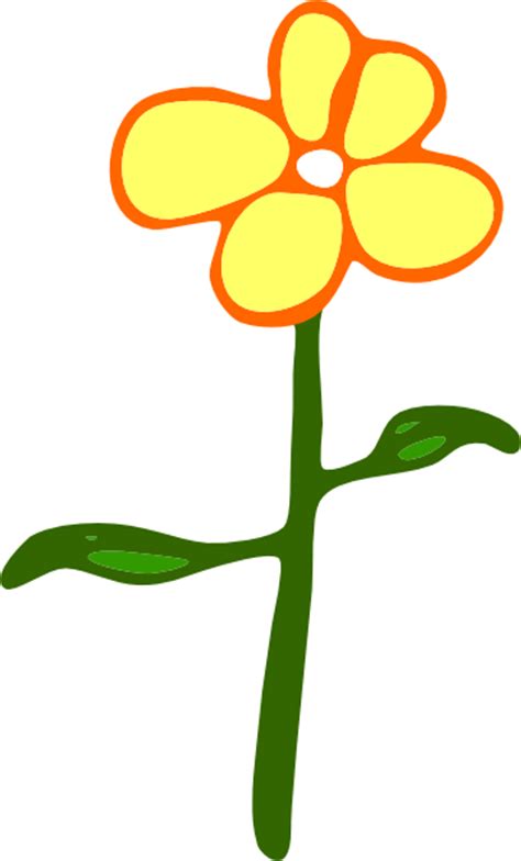Yellow Cartoon Flower Clip Art At Vector Clip