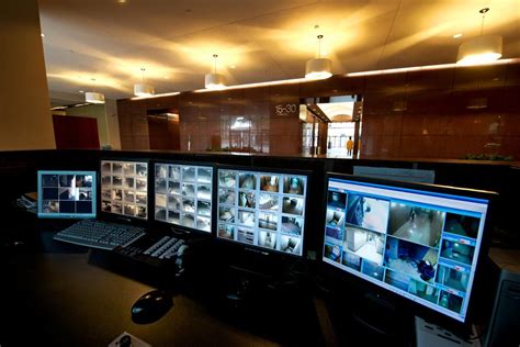 Security Monitors In Office Building Security Room Business Security