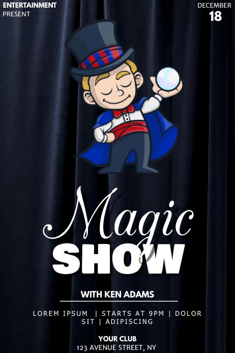 Magic Show Event Party Flyer Template Postermywall