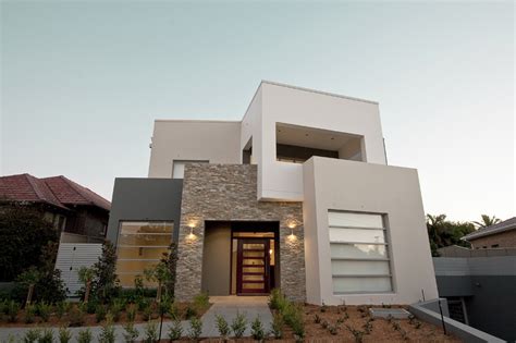 House Facades Twostory House With Rough Stone Facade U2013 House M