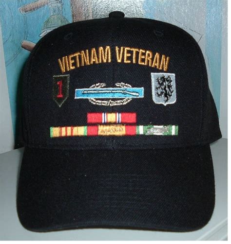 Us Army Vietnam Veteran W Cib And Unit Crests Along With Ribbons On