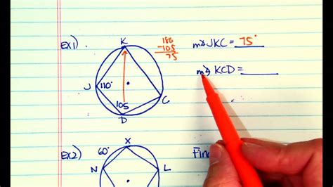 If a quadrilateral inscribed in a circle, then its opposite angles are supplementary. Inscribed Quadrilaterals - YouTube