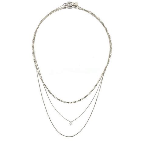 Dona Italia Jewelry Silver 16 Inches Gilded Layered Necklace Layered Necklaces Necklace