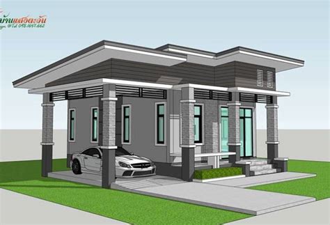Modern Single Story Bungalow House With Three Bedrooms House And Decors