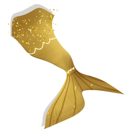 Sparkling Gold Mermaid Tail 24703722 Png