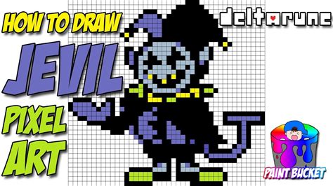 How To Draw Jevil Deltarune Delta Rune Pixel Art 8 Bit Step By Step