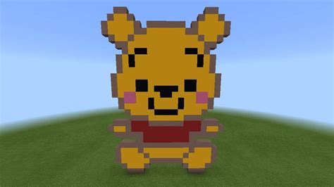 Kawaii Winnie The Pooh Bear Pixel Art Minecraft Amino