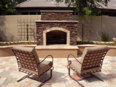 Cozy Up Outdoor Fireplaces In Arizona Landscape Designs