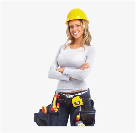Hardscape Services In Female Construction Worker Png Transparent Png