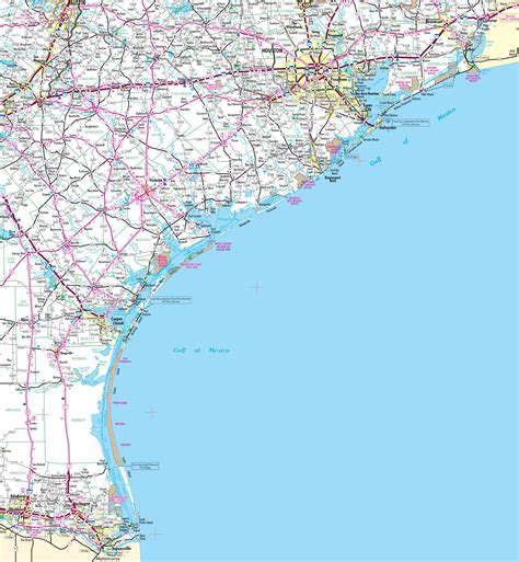 Map Of Texas Coast Map Of South Texas Printable Maps