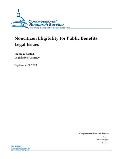 noncitizen eligibility for public benefits legal issues