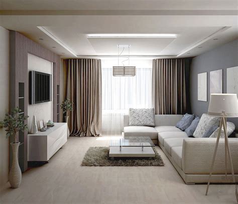 Дизайн гостиной 17 квм в современном стиле Minimalist Living Room