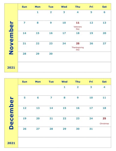 10 Best Two Month Calendar Printable