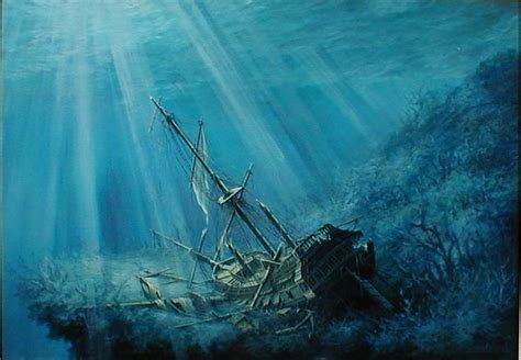 Underwater Art Underwater Shipwreck Ship Paintings