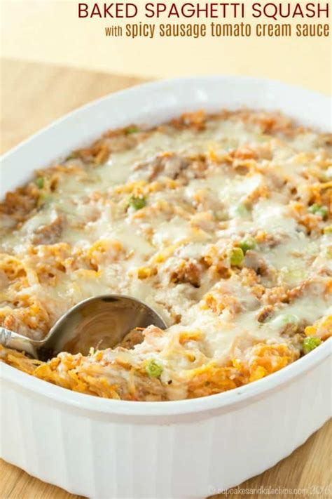 Creamy Baked Spaghetti Squash Casserole Healthy Comfort Food Recipe