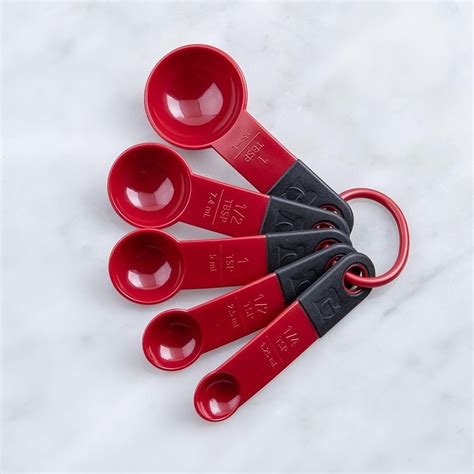 KitchenAid Classic Measuring Spoon - Set of 5 (Red) | Kitchen Stuff Plus