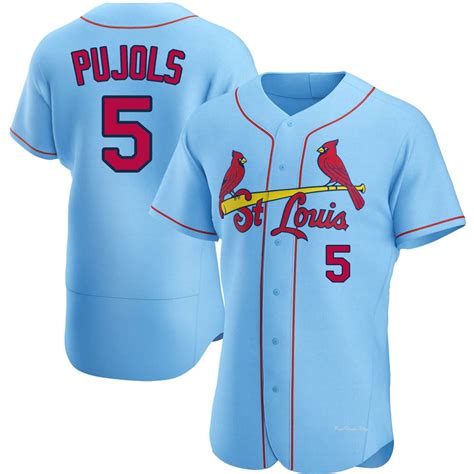 Mens Albert Pujols St Louis Cardinals Authentic Light Blue Alternate