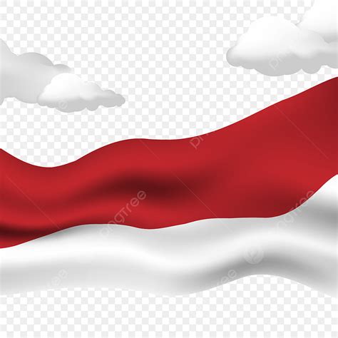 Merah Putih Vector Art Png Realistic Indonesian Flag Or Bendera Merah