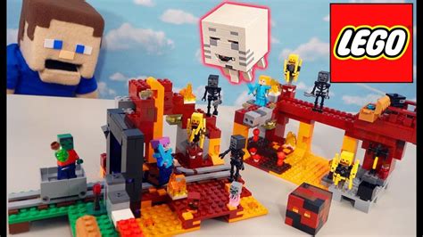 Lego Minecraft Ultimate Nether Portal Blaze Bridge Playset Youtube