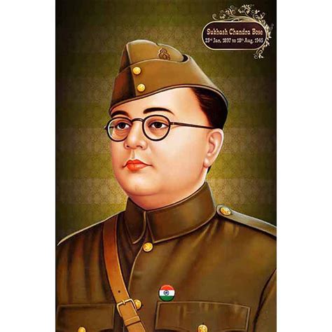 Buy Pnf Decorative Art Print Of Indian Freedom Fighter Leader Subhash Chandra Bose Rolled Wall