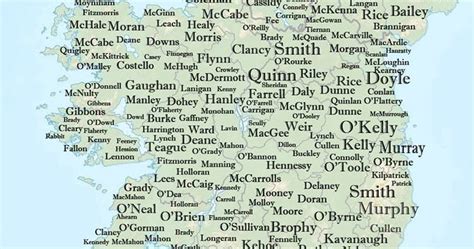 Ten Most Common Surnames In Ireland 1890