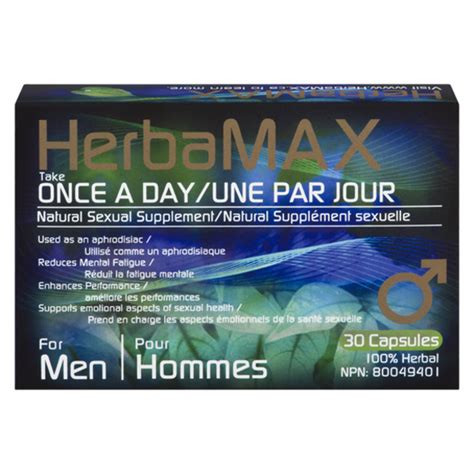 Herbamax Once A Day Natural Sexual Enhancement Capsules For Men 30 Ct