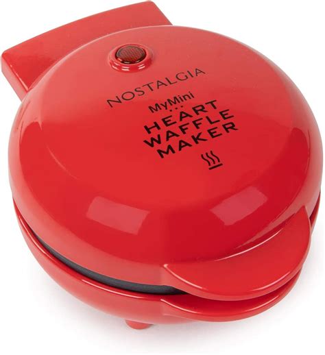 Nostalgia Mymini Heart Shaped Waffle Maker Personal Hash Browns