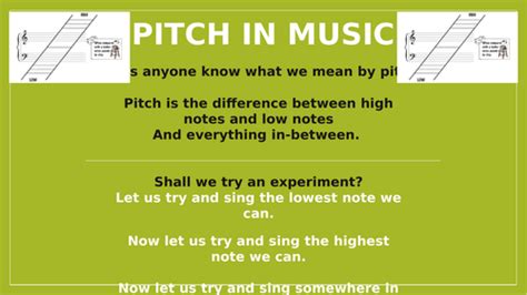 Music Sen Session 3 Pitch Teaching Resources