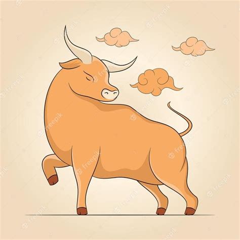 Premium Vector Cartoon Ox Bull Cow Isolated