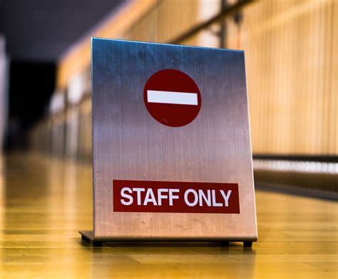 Staff Only Sign Workers Comp Insights