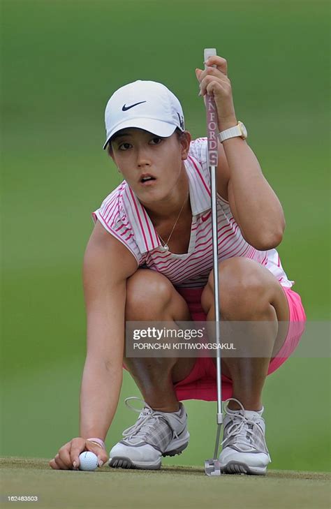 Michelle Wie Of The Us Lines Up A Putt During The Final Round Of The