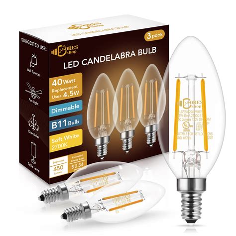 Buy Doresshop Dimmable E12 Candelabra Led Bulbs 40 Watt Equivalent