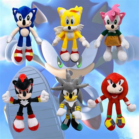 40cm Sonic The Hedgehog Shadow Amy Rose Knuckle Tail Plush Toy Soft