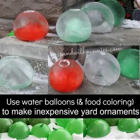 Frozen Water Balloon Yard Ornaments Frozen Water Balloons Water