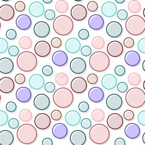 Vector Modern Seamless Colorful Geometry Overlapping Circles Pattern