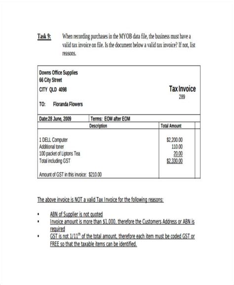 The tax invoice must show: FREE 12+ Tax Invoice Examples & Samples in Google Docs ...