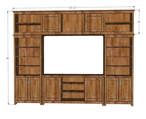 A handsome storage system for your home electronics and a whole lot more. Ana White | Media Bridge for Book Entertainment Center ...