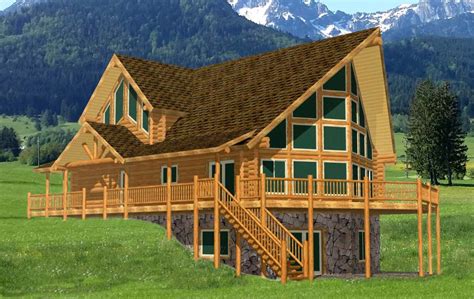 Yellowstone View Chalet Larger Log Cabin Design Lazarus