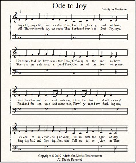 9 en ré mineur (269 sheet music) added by mikeziel, 18 jul 2011. Ode to Joy Sheet Music for Piano, Easy Beginner to Advanced