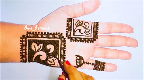 Classic Indian Traditional Mehndi Design With Match Box Trick Match