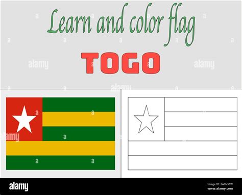 Drapeau National Du Togo Pages à Colorier Pour Léducation Et L