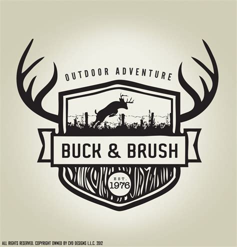 The Outdoor Adventure Logo For Buck And Brush With An Antelope In The