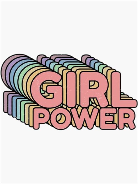 Girl Power Aesthetic Sticker By Simpli Perfect Redbubble